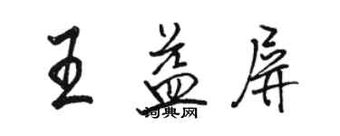 駱恆光王益屏行書個性簽名怎么寫