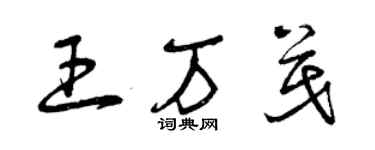 曾慶福王萬茂草書個性簽名怎么寫