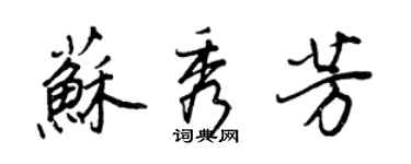 王正良蘇秀芳行書個性簽名怎么寫