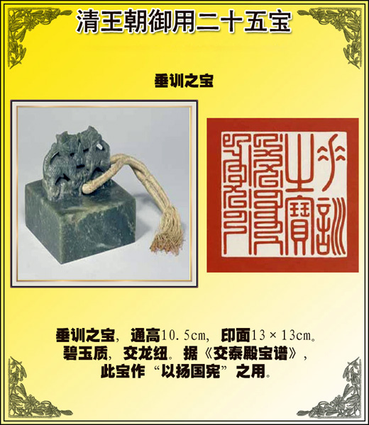 清王朝御用玉璽二十五寶圖