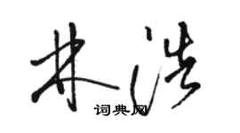 駱恆光林浩草書個性簽名怎么寫