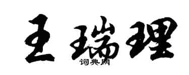 胡問遂王瑞理行書個性簽名怎么寫