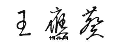 駱恆光王應葵草書個性簽名怎么寫