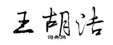 曾慶福王胡潔行書個性簽名怎么寫