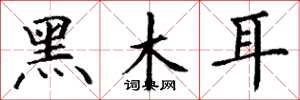 丁謙黑木耳楷書怎么寫