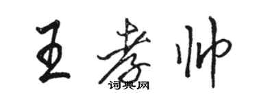 駱恆光王孝帥行書個性簽名怎么寫