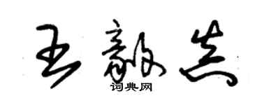 朱錫榮王毅真草書個性簽名怎么寫