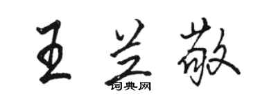 駱恆光王蘭敬行書個性簽名怎么寫
