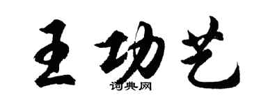 胡問遂王功藝行書個性簽名怎么寫