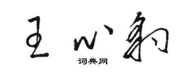 駱恆光王心豹草書個性簽名怎么寫