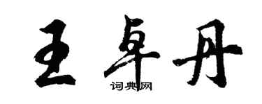 胡問遂王卓丹行書個性簽名怎么寫