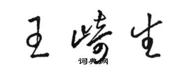 駱恆光王崎生草書個性簽名怎么寫