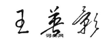 駱恆光王英影草書個性簽名怎么寫