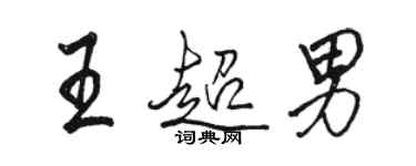 駱恆光王超男行書個性簽名怎么寫