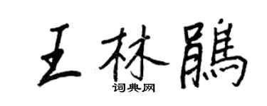 王正良王林鵑行書個性簽名怎么寫