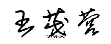 朱錫榮王茂營草書個性簽名怎么寫