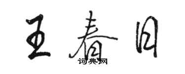 駱恆光王春日行書個性簽名怎么寫
