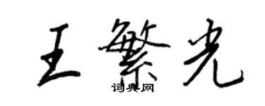 王正良王繁光行書個性簽名怎么寫