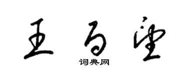 梁錦英王百望草書個性簽名怎么寫