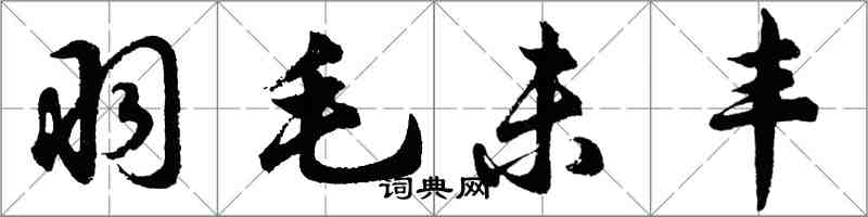 胡問遂羽毛未豐行書怎么寫