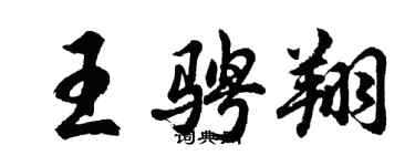 胡問遂王騁翔行書個性簽名怎么寫