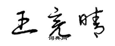 曾慶福王亮晴草書個性簽名怎么寫