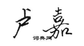 駱恆光盧嘉行書個性簽名怎么寫