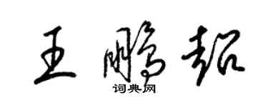 梁錦英王鵬超草書個性簽名怎么寫