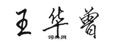 駱恆光王華曾行書個性簽名怎么寫