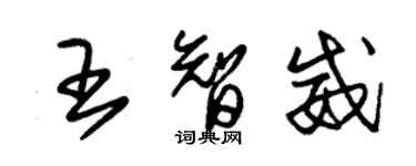 朱錫榮王智威草書個性簽名怎么寫