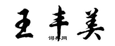 胡問遂王豐美行書個性簽名怎么寫