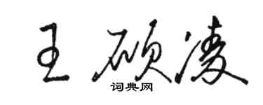 駱恆光王碩凌草書個性簽名怎么寫