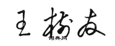 駱恆光王樹友草書個性簽名怎么寫