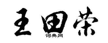 胡問遂王田榮行書個性簽名怎么寫