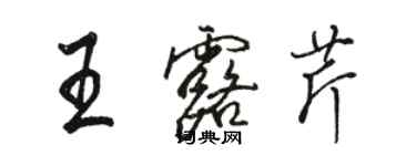 駱恆光王露芹行書個性簽名怎么寫