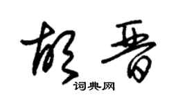 朱錫榮胡晉草書個性簽名怎么寫