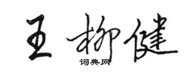 駱恆光王柳健行書個性簽名怎么寫