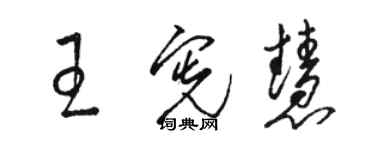 駱恆光王憲慧草書個性簽名怎么寫