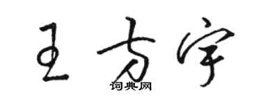駱恆光王方宇草書個性簽名怎么寫