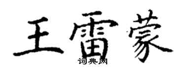 丁謙王雷蒙楷書個性簽名怎么寫