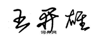 朱錫榮王開雄草書個性簽名怎么寫