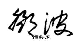 朱錫榮鄧波草書個性簽名怎么寫