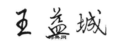 駱恆光王益城行書個性簽名怎么寫
