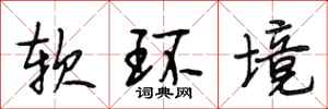 段相林軟環境行書怎么寫