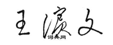 駱恆光王濱文草書個性簽名怎么寫