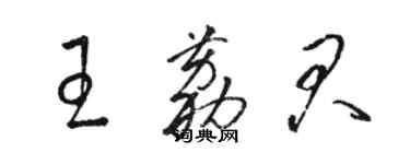 駱恆光王荔君草書個性簽名怎么寫