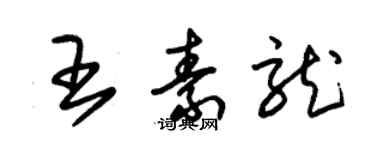 朱錫榮王素龍草書個性簽名怎么寫