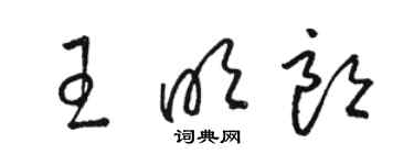 駱恆光王明朗草書個性簽名怎么寫