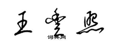 梁錦英王豐照草書個性簽名怎么寫