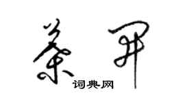 梁錦英葉開草書個性簽名怎么寫